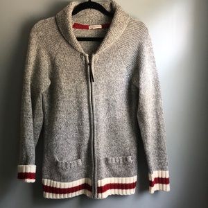 Shawl color lumberjack cardigan NWOT